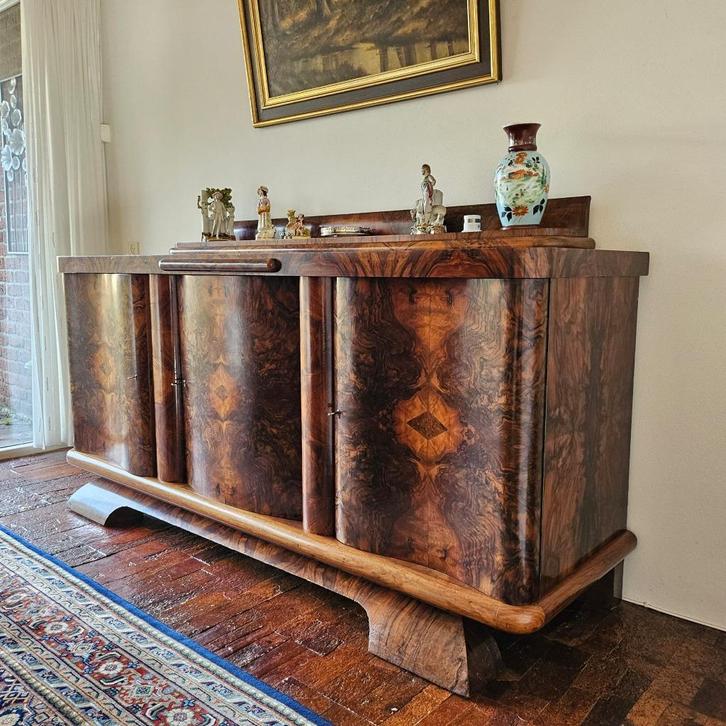 Art Deco dressoir 1930/1938, Huis en Inrichting, Kasten | Dressoirs, Zo goed als nieuw, 100 tot 150 cm, 25 tot 50 cm, Met lade(s)