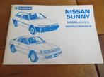 Instructieboek Nissan Sunny N13, Sunny B12, alle types 1987, Ophalen of Verzenden