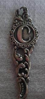 Oud verzilverd letter lepeltje - Letter C, Ophalen of Verzenden