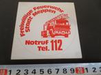 sticker Freiwillige Feuerwehr Stadt Meppen  Brandweer Duitsl, Ophalen, Zo goed als nieuw, Sticker