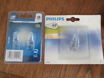 Halogeenlampen G9 en Philips 60W beschikbaar voor biedingen