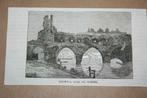 Antieke gravure - Vervallen brug over de Berkel - 1841 !!, Ophalen of Verzenden