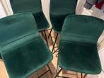 Velvet Barkrukken Livin24, Huis en Inrichting, Barkrukken, 4 krukken, Ophalen, Zo goed als nieuw