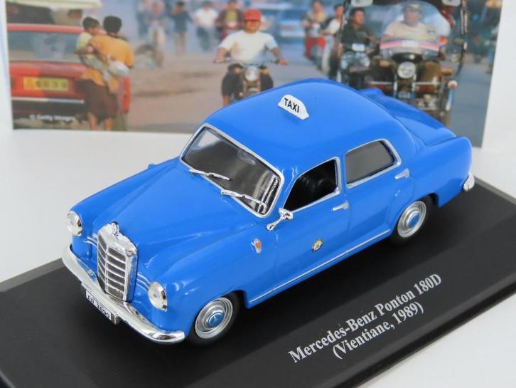 29729: Mercedes-Benz Ponton 180D - Vientiane Taxi - 1989, Hobby en Vrije tijd, Modelauto's | 1:43, Nieuw, Auto, Overige merken