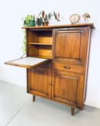 Vintage wandkast eiken hout jaren 50/60 Zweeds highboard, Met deur(en), 25 tot 50 cm, Minder dan 150 cm, 100 tot 150 cm