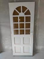 Binnendeur met geel glas - 199,5x81,6 cm, Ophalen of Verzenden