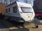 Dethleffs camper 2008 met stalling, verlaagde prijs, Caravans en Kamperen, Caravans, Rondzit, Dwarsbed, Particulier, Kachel