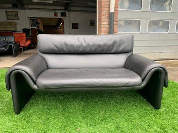 Bankstel De Sede DS-2011 love seat bank stoel zwart leer