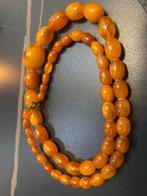 Vintage Amber Ketting, Sieraden, Tassen en Uiterlijk, Kettingen, Overige materialen, Oranje, Ophalen of Verzenden, Zo goed als nieuw