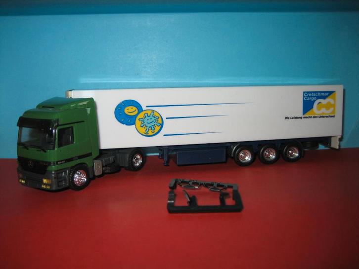 Cretscxhmann  MERCEDES 1840 met oplegger  Herpa, Hobby en Vrije tijd, Modelauto's | 1:87, Zo goed als nieuw, Bus of Vrachtwagen