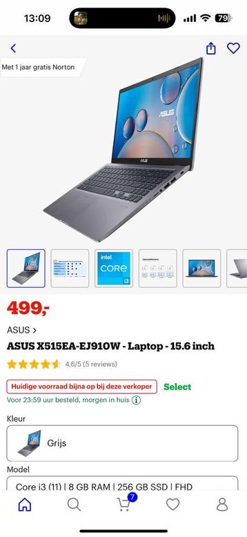 Asus laptop beschikbaar voor biedingen