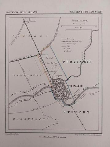 138 / Litho uit 1866 door J. Kuyper van Oudewater ZH beschikbaar voor biedingen
