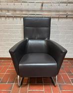 Mooie Goossens Runderleer lounge stoel, Luxe, Ophalen of Verzenden, Zo goed als nieuw, 50 tot 75 cm