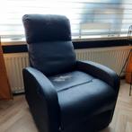 Gratis zwarte leren relaxfauteuil, Huis en Inrichting, Gebruikt, Leer, Ophalen