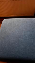 Petrol blauwe hocker, Ophalen, Zo goed als nieuw, Vierkant, Stof