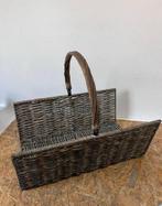 Vintage oude mand houthaardmand houtmand met hengsel, Ophalen of Verzenden