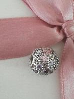 Pandora clip met roze en blanke zirkonia's, Met strass, Pandora, 1 bedel, Zo goed als nieuw