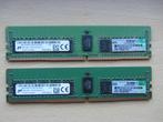2x Micron 8GB PC4-17000 DDR4-2133MHz Registered ECC CL15, Computers en Software, RAM geheugen, Server, DDR4, 8 GB, Ophalen of Verzenden