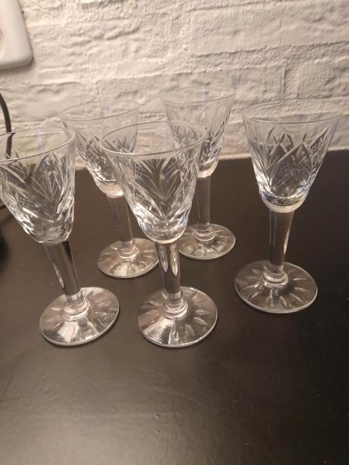 5 borrelglaasjes hele nette, Verzamelen, Glas en Borrelglaasjes, Zo goed als nieuw, Borrel- of Shotglas, Ophalen