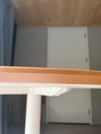 Ronde witte eettafel - 118 cm, Huis en Inrichting, Tafels | Eettafels, Ophalen, Overige materialen, Gebruikt, Rond