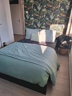 Malm bed ombouw, Huis en Inrichting, Slaapkamer | Bedden, Ophalen, Gebruikt, Zwart, Tweepersoons