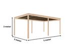 Eiken carport 3 x 5 m, Ophalen, Nieuw, Carport
