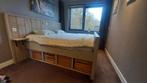 Steigerhouten tweepersoonsbed, Ophalen, Gebruikt, Steigerhout, Tweepersoons