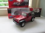 Welly Jeep Wrangler Rubicon rood of wit, Nieuw, Ophalen of Verzenden, Auto