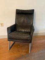 Montis Madonna Fauteuil - Zwart Leer, Huis en Inrichting, Ophalen, Gebruikt, Leer, 75 tot 100 cm