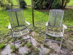 Teakhouten Tuinstoelen 2 stuks, Tuin en Terras, Ophalen, Gebruikt, Teakhout
