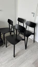 4 stoelen, Ophalen, Gebruikt, Zwart, Vier