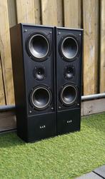 Zuil Luidsprekers 280 Watts 3-weg Zwart + Front Kappen 8 Ω, Zo goed als nieuw, 120 watt of meer, Front, Rear of Stereo speakers