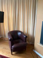 Vintage Leren Clubfauteuil, Huis en Inrichting, Fauteuils, Minder dan 50 cm, Gebruikt, Minder dan 75 cm, Leer