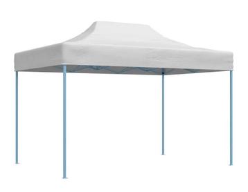 Partytent inklapbaar 280x410x315 cm staal wit, nieuw in doos beschikbaar voor biedingen