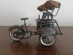 Miniatuur bakfiets/taxifiets., Antiek en Kunst, Ophalen of Verzenden