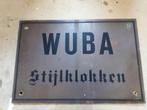 Oud koperen reclame bord van Wuba stijl klokken, Antiek en Kunst, Ophalen
