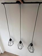 Zwarte metalen hanglamp, Huis en Inrichting, Lampen | Hanglampen, Ophalen of Verzenden, Zo goed als nieuw, Metaal, Minder dan 50 cm