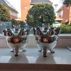 2 Tulpenvaasjes zilverkleurig., Huis en Inrichting, Woonaccessoires | Vazen, Overige materialen, Gebruikt, Overige kleuren, Ophalen of Verzenden