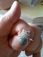Ring mosagaat verstelbaar echt zilver, Ophalen of Verzenden, Zo goed als nieuw, Dame, Zilver