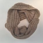 Wollen grof gebreide kol, shawl, sjaal, das, taupe, Ophalen of Verzenden, Gedragen, Sjaal