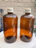 Vintage E. Merck Apotheker Flessen, Gebruikt, Overige kleuren, Ophalen of Verzenden, Glas