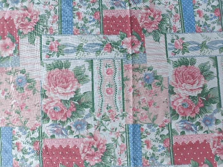 Engelse stijl dekbedovertrek met rouches + 2 slopen (KB5), Huis en Inrichting, Slaapkamer | Beddengoed, Gebruikt, Dekbedovertrek