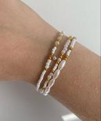 Witte & Gouden Armbanden Set, Overige materialen, Wit, Nieuw, Ophalen of Verzenden