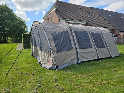 6 persoons familietent / tunneltent / bungalowtent, Caravans en Kamperen, Tenten, tot en met 6, Zo goed als nieuw, Ophalen