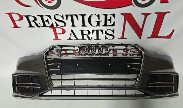 Voorbumper Audi A4 B9 8W S-Line 4xPDC 2016-2019 SLINE BUMPER, Auto-onderdelen, Carrosserie en Plaatwerk, Bumper, Audi, Voor, Gebruikt