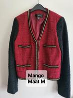 Mango bordeaux rood/zwart jasje Maat M, Maat 38/40 (M), Mango, Ophalen of Verzenden, Zo goed als nieuw