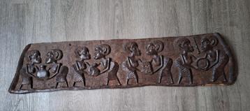Houten muur ornament, 93 cm breed, 22 cm hoog . beschikbaar voor biedingen