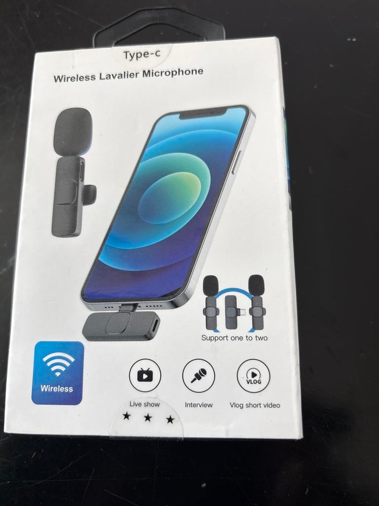 Draadloze Lavalier Microfoon - Type-C, Muziek en Instrumenten, Ophalen of Verzenden, Nieuw, Zangmicrofoon, Draadloos