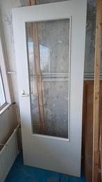 Opdekdeur 78x201.5 Rechts met grootglas, Doe-het-zelf en Verbouw, Deuren en Horren, Ophalen of Verzenden, Zo goed als nieuw, Binnendeur