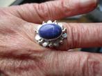 6038/ verzilverde charoite ring, Sieraden, Tassen en Uiterlijk, Ringen, Nieuw, Ophalen of Verzenden, 17 tot 18, Met edelsteen